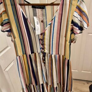 Women’s boutique striped mini dress small NWT